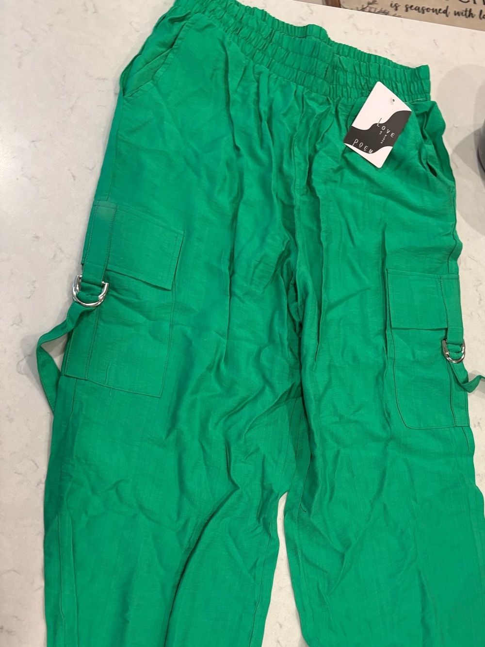 Green Cargo Jogger Pants - Women's Track Pants & Joggers
